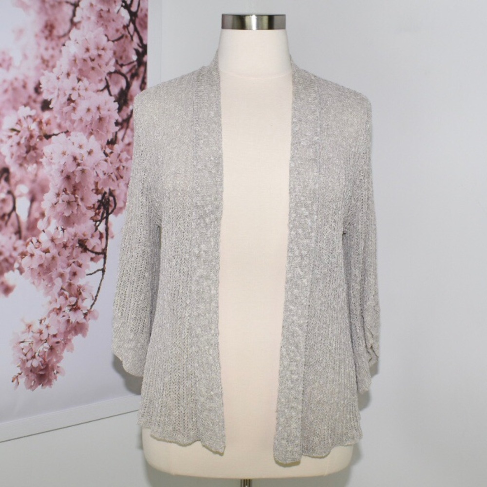 Eileen Fisher Linen Chain Mesh Cardigan